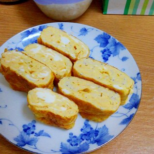 ＜低糖質料理＞釜揚げしらす入り玉子焼き